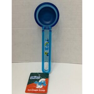The Smurfs Blue Plastic Ice Cream Scoop Smurfette Hefty Smurf‎ Best Brands NWT